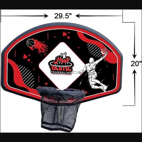Jumptastic Games Jumptastic Trampoline Basketball Hoop Basket Ball